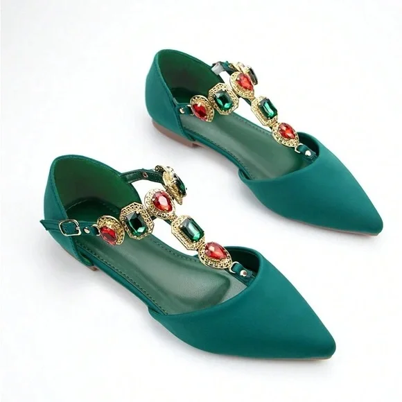 Luxe Rhinestone Embellished Flats - Picture 3 of 5